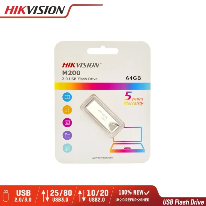 Hikvision USB Flash Drive 8GB 16GB 32GB 64GB 128GB Mini Pen Drive USB2.0 USB3.0 Pendrive Memory Stick Storage #M200