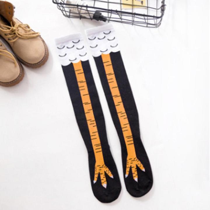Stockings cartoon socks, fashion but knee-length socks, chicken foot socks Cologo