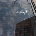 Creativity LHEART BEAT LINE Triathlon Swim Girl Runner Bicycle Decor Car Sticker Accessories Vinyl 14.7*5.9CM. 