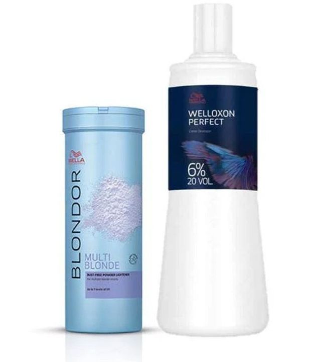 Wella Blondor Powder Multi Blonde & Wella Liquid Developer 20 Vol Set