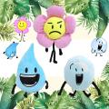 Bfdi Plush Toy Battle for Dream Island Plushie Cartoon Stuffed Animal Plant Soft Doll Leafy Firey Pillow Gift for Kids Children. 