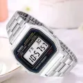 Watch for Boys Digital Watch Waterproof Stainless Steel Analock Watch for Men Watch Mens & Womens Watch KCO A159WA-N1DF Classic Black Chrono Premium Quality Casual Wrist Watch Numerals Butterfly Clasp Stealness Steel Chain Imported Gift Watch. 