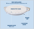 Instahang Swivel Corner Swivel Shelf, Storage Organizer , No Mount Wall Shelf (11 x 2.4 x 10.6 in). 