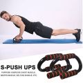 1 Pair Fitness Push Up Pushup Stands Bars Sport Gym Exercise Training Chest Bar Sponge Hand Grip Trainer for Body Building Home Exercise Hand Pushup Bar Chest Arms S-Shaped Chromed Iron. 