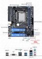 HUANANZHI B760M D4 M-ATX DDR4 Motherboard Support 12th 13th Generation B760 Intel LGA 1700 CPU 12100F 12400F 12490F 12600F/12700F 13600F. 