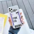Hot Air ticket travel New York Los Anes Phone Case for iphone 7 8 SE2 11 12 13 Pro x xs max xr National Entry Permit Cover. 
