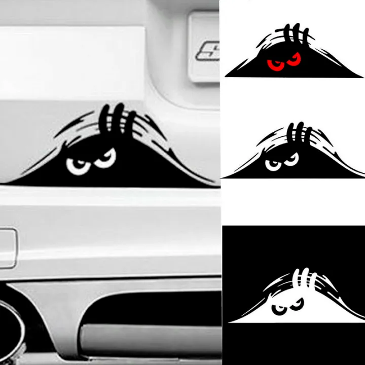 Big Eyes Car Sticker Scratch Cover Decal Auto Decoration Funny Peeking Monster Waterproof Self adhesive Sticker Car Styling