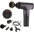 Revolutionary SP-04398 Fine Life Deep Tissue Percussion Massage Gun - Perfect for Body and Muscle Recovery - Targeted Back Massager - Comes with 4 Different Attachment Head - Powerful Motor and Long Lasting Battery (BLACK). 