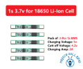 1S 2A 3.7V Lithium Battery Charger Protection Board BMS Module for 1 pcs 18650 Li-ion Battery Cell Charging 3.7V 4.2V. 