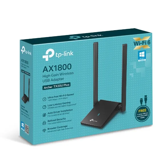 TP-Link%20Wi-Fi%206%20Adapter%20Archer%20TX20U%20Plus%20AX1800%20Dual%20Band%20High%20Gain%20Antennas%20Wireless%20USB%20Adapter%20-%2018%20Months%20Brand%20Warranty%20-%20Image%203