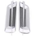 SL 2 Pcs Car Vent Net Hole Cover Carbon Fiber Mesh Side Air Outlet Intake Gill Decorative Stickers Modified Parts. 