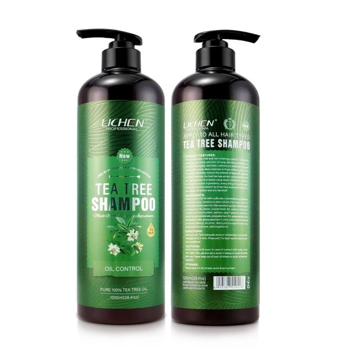 Lichen Tea Tree Special Shampoo, Deep Cleans, Refreshes Scalp, For All Hair Types, Especially Oily Hair - 1000ML