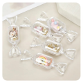 2/5/10 Pcs Candy Shaped mini Jewellery Box | Transparent Candy Jewelry Box Shape Mini Plastic Box Rings Earrings, Jewellery Storage Boxes Organizer Box Gift. 