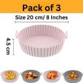 Air Fryer Tray, Silicone Fryer Tray, Baking Tray, Reusable Pot Easy Clean Round/ Grill Plate, Mat Air Fryer Accessories, Fryer Silicone Pot Basket Liner, Non-Stick Air Fryer Baking Tray, Oven Baking Tray. 