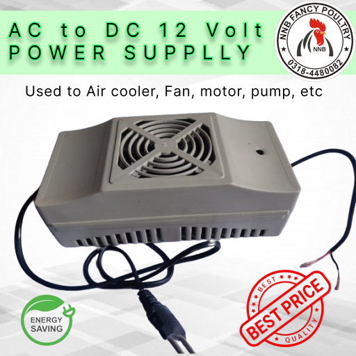 12 volt Ac to DC power supply 220 volt to 12 volt Charger shock free body  heavy duty for 12 volt DC motor / room Air cooler /AC DC ceiling fan/pedestal fan/ lights/ different student project/bracket fan