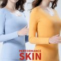 Women Thermal Underwear Shirt Tops Winter Seamless Thermal Underwear Top Cationic Double-Sided Fleece Warm Thermos Clothing. 