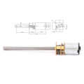 N20 6V Lead Screw Speed Reduction Motor Mini Electric Gear M4x55mm Shaft. 