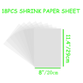 1 SET Shrink Plastic Sheets for Kids Crafts Shrink Dink Sheets Large Size Sheets Frosted Blank Paper DIY Craft. 