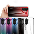Vantime for vivo Y03 / Y03t 4G Case Gradient Phone Back Hard Glass Cover. 