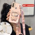 Powerlus G97 E7 P E20 E pull Moto suitable for Motorola stand protective shell mirror lanyard electroplating hand quicksand raccoon makeup G8 E7 G22 G10 protective case. 