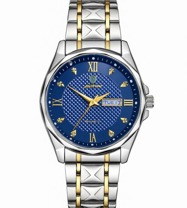 Watch%20for%20Men%20Stainless%20Steel%20Strap%20Quartz%20Watch%20Business%20and%20Luxury%20Style%20Gold%20with%20Diamond%20Dial%20and%20Calendar%20Multiple%20Colors%20-%20Image%203