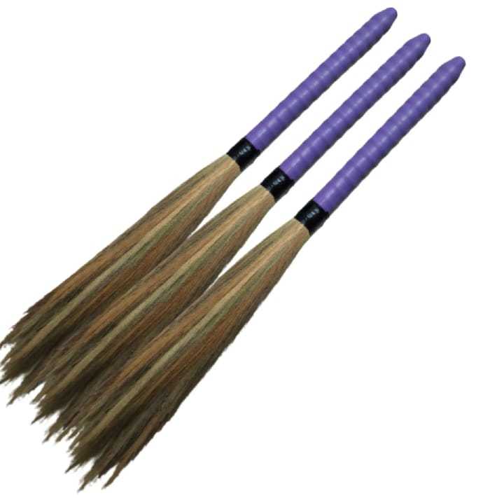 QA BROOM STICK PACK OF 3 JHAROO PHOOL JHARUU FEATHER DUSTER LONG LASTING