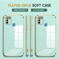 (Free Lanyard) Luxury 6D Plating Case for Infinix Smart 5 Back Cover Soft Silicone Square Frame Shiny Bling Phone Cases. 