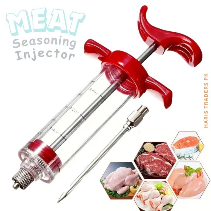 Meat injector BBQ Marinade Seasoning Injector Stainless Steel Needle ...