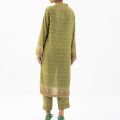 Maahru - Unstitched Fabric for women - 2 Piece - Olive Forest (Blended Lawn). 
