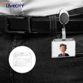 Horizontal Card Holder 2pcs Horizontal Id Card Holder Transparent Office School Badge Organizer Easy Access High Quality for Card Organizer. 