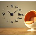 3D Wooden Wall Clock 24 Inch High Gloss Home Decor. 