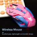 Breathing LED USB Wireless Optical Mouse 2400dpi Mute PC Laptop Computer 6 Buttons Gaming Mice for OW DVA overwatch Dropship. 