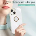 For OPPO A11k Back Cover with Ring Holder Stand + Wrist Strap Shiny Plating Square Bumper Protective Case Soft Silicone Shockproof Mobile Phone Cases. 