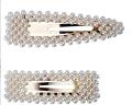 White pearls Pins, Pack of 2 metal and Pearls Hair Clip Fancy For Women, girls Hair Accessories. 