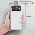 Rock 66W Super Fast Charge 20000mAh Type C Power Bank with Warp Charge, LED Display - PD & iPhone Compatible White. 