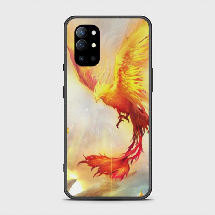 OnePlus 9R Cover - SkinLee HQ Infinity Glass Case (Soft) - Fire Phoenix Bird - SKINLEE-426-1-1025-645