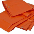 Tarpaulin Sheet Waterproof Tirpal Heavy Duty Multipurpose Plastic Cover All Weather Protection Tharpai for Truck , Garden , Car , Bike , Home Roof, Rain - Orange. 