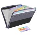 13 Pocket File Folder Storage Rack,File Box Storage Bag,with Zipper, Suitable for A4 Paper, Banknotes,Document Receipt. 