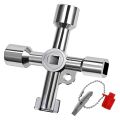 4 In1 Meter Box Key Gas Key Meter Key Multi-Functional Utilities Key for Electric Cupboard Cabinet Opening Key. 