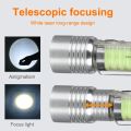 Multifunctional Zoom Flashlight |  Rechargeable High Lumens Long Range Flash Light 8 Modes Tactical Flashlight with Fluorescent Shell. 
