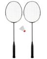 Pack of 2 Badminton Rackets with free shuttle or cover for outdoor sports. 