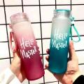 Water Bottle, Frosted Glass/Plastic Keeps Water Cold and Hot for Hours, Water bottle for Girls, Boys, Kids, Easy to Carry for Traveling, Walking, Hiking, School, Gym etc, 500ml.. 
