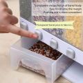 Wall-Mounted Cereal Dispenser Dry Food Dispenser Rice Container Divided Storage. 