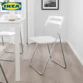 IKEA Folding Chair : NISSE, Black | White. 