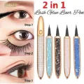 Self-adhesive Eyeliner Pen, 2 in 1 Magic Lash Liner Glue Pen Glitter Liquid Eyeliner, No Glue Needed No Mess Waterproof Longlasting for Eye Makeup. 