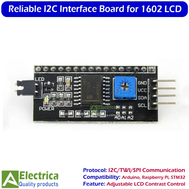 IIC%20I2C%20TWI%20SPI%20Serial%20Interface%20PCF8574T%20Converter%20Adapter%20Board%20Module%20for%201602%20LCD%20Display%20%E2%80%93%20Reliable%20Solder-Free%20Connection%20by%20Electrica%20-%20Image%203
