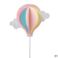 Hot Air Balloon Cake Topper Happy Birthday Party Decor Kids Boy Girl Clouds Cake Decor Birthday Party. 