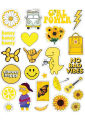 sticker Pack Yellow Girls laptop mobile water bottles guitar fridge. 