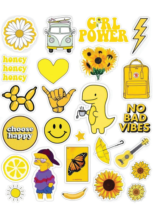 sticker%20Pack%20Yellow%20Girls%20laptop%20mobile%20water%20bottles%20guitar%20fridge%20-%20Image%202