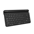 A4Tech FBK30 - Bluetooth & 2.4G Wireless Keyboard - Multi Device - QuietKey Technology - Silent Keyboard - Pairs upto 4 Devices - Smartphone Cradle - Portable Mini Keyboard - For PC/Laptop/Smartphone/Tablet/Smart TV. 